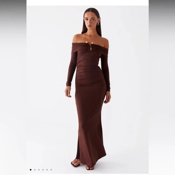 Peppermayo Chocolate Long Sleeve Dress - Picture 3 of 6